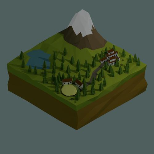 Low poly Mountain preview image